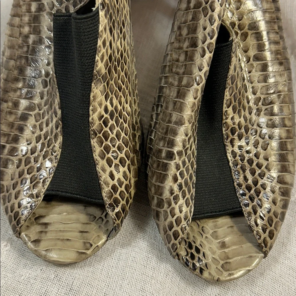 NWOT Classiques Entier python snake leather heels with hidden platform